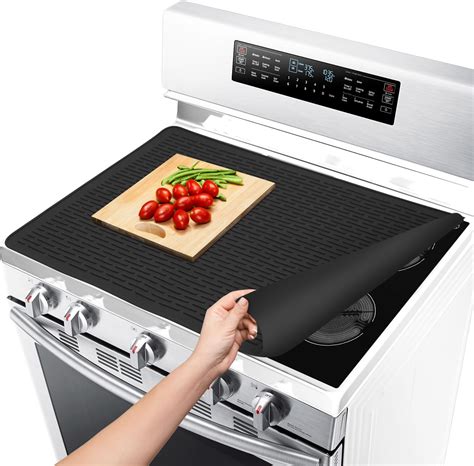 white stove top covers